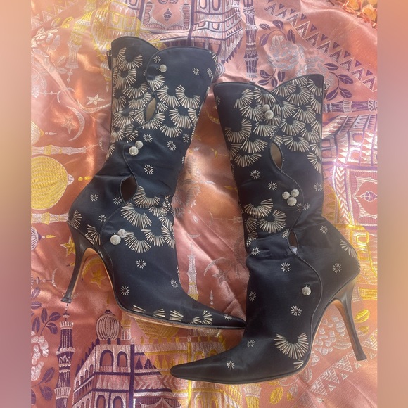 Jimmy Choo Silk Boots - Picture 1 of 8